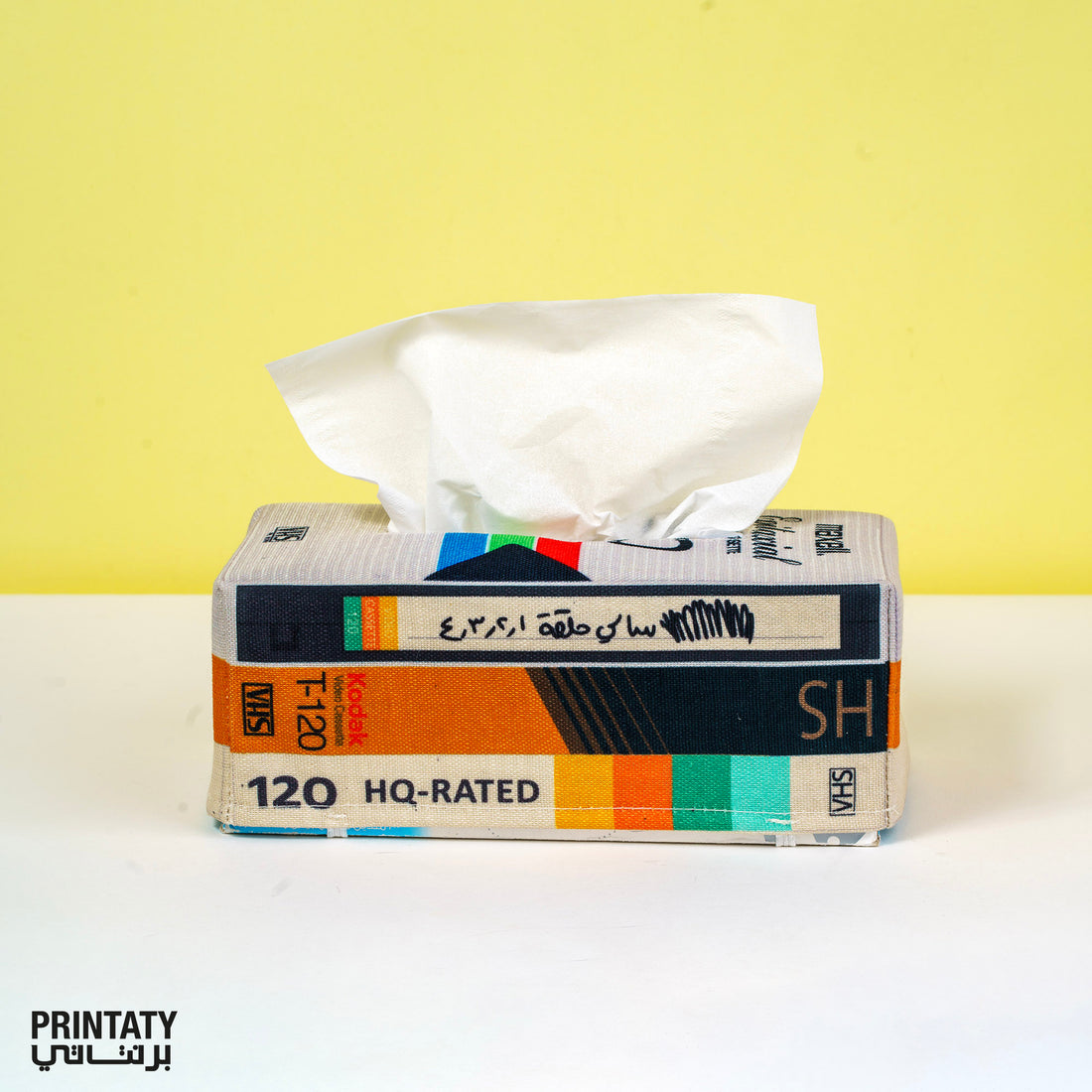 Tissue box cover : VHS tapes