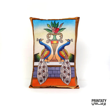 Pillow: Peacock painting