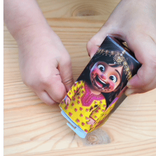 10 علب قرنقعوه تعمل بمفتاح التدوير (البنت)