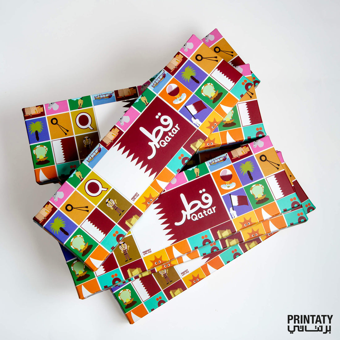 An activity box for children for Qatar National Day