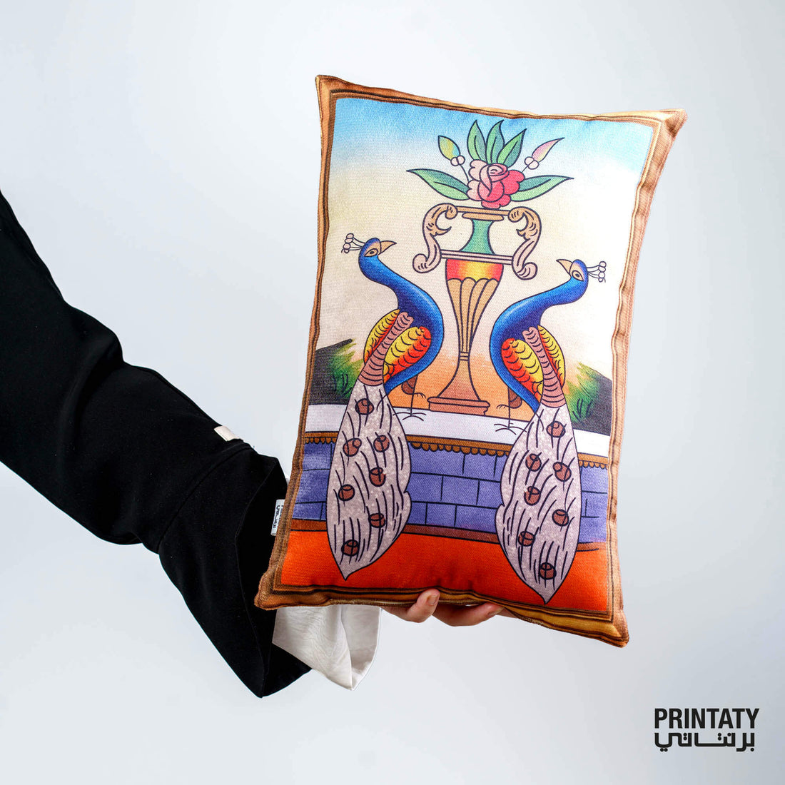 Pillow: Peacock painting