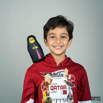 دمية كتف على شكل يدوه مع اعلام دول الخليج قابلة للتبديل