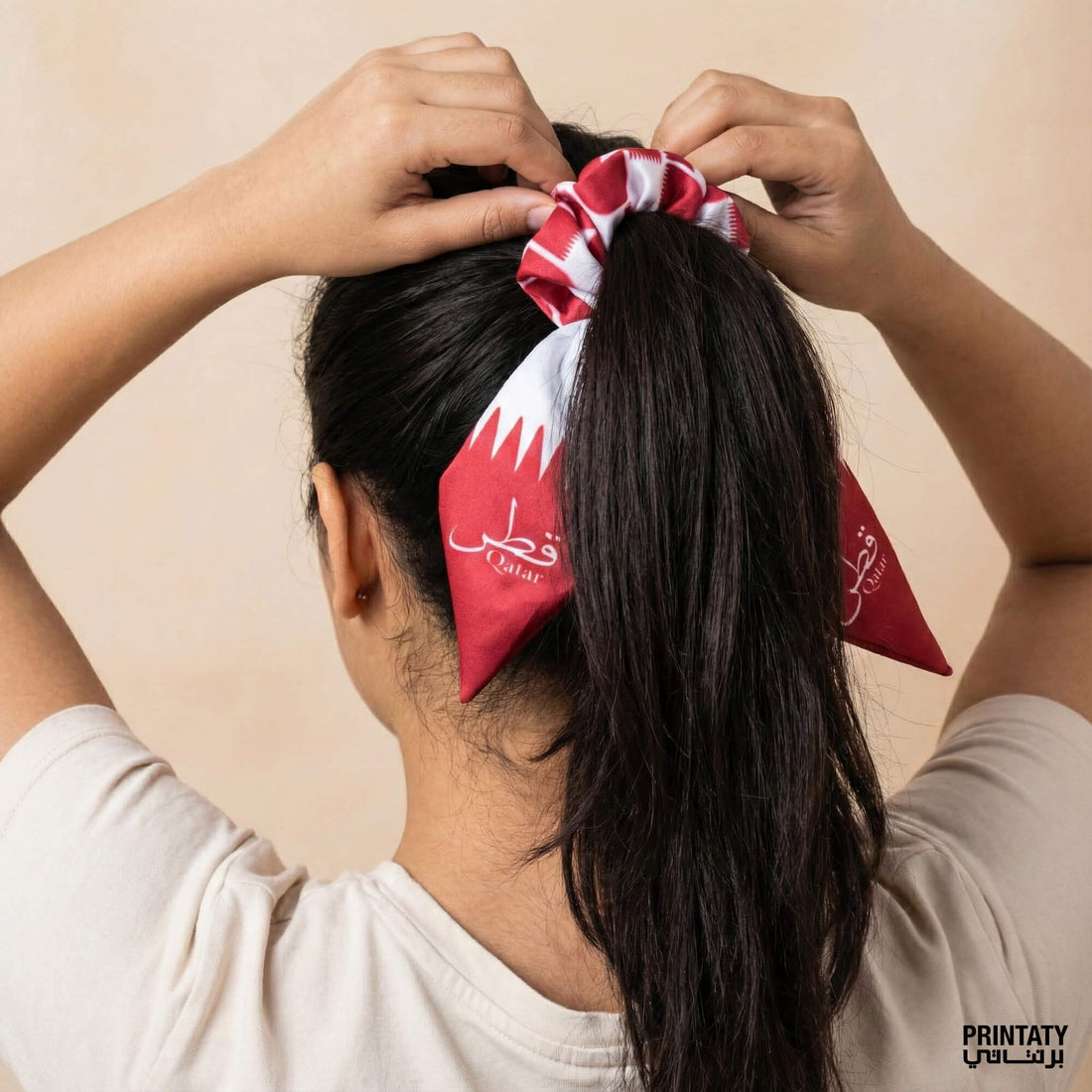 ربطة شعر باعلام قطر