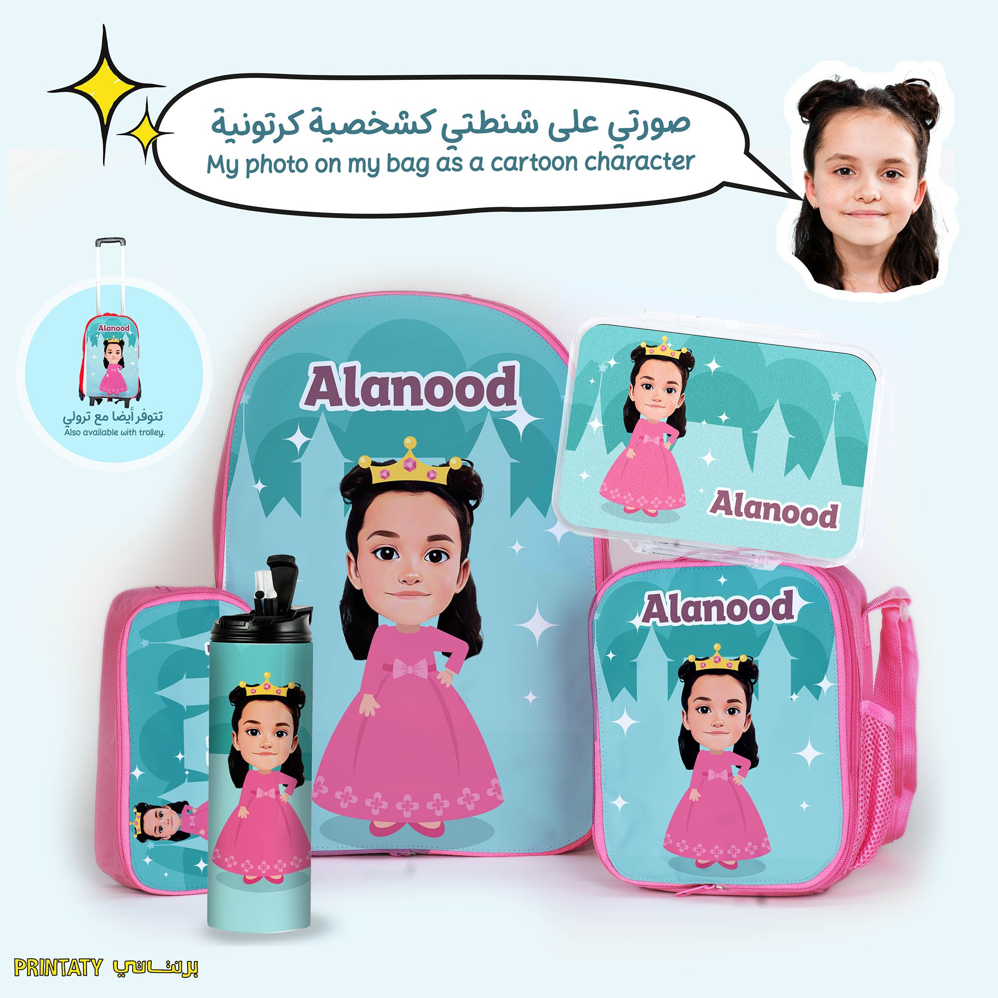 Big School Bag Package: Cartoon Character Child Picture