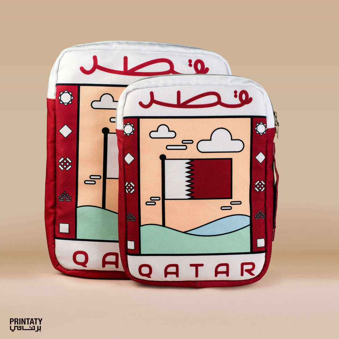 حقيبة حافظة :طابع علم قطر