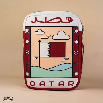 حقيبة حافظة :طابع علم قطر