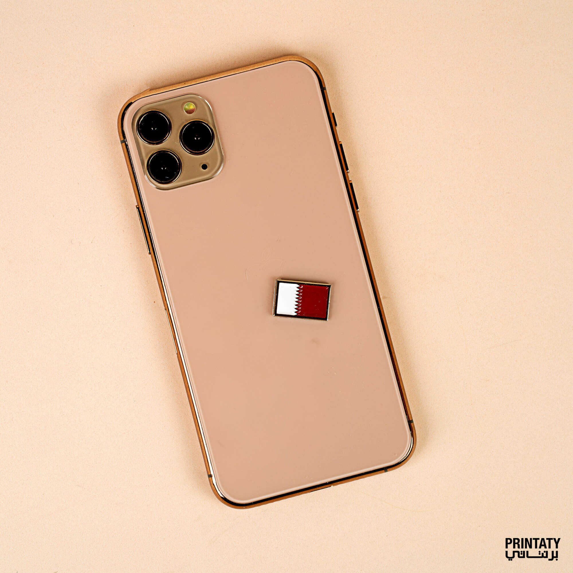 ملصق جوال معدني : علم قطر