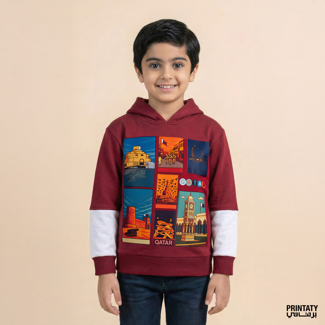 هودي شتوي للأطفال :صور من قطر