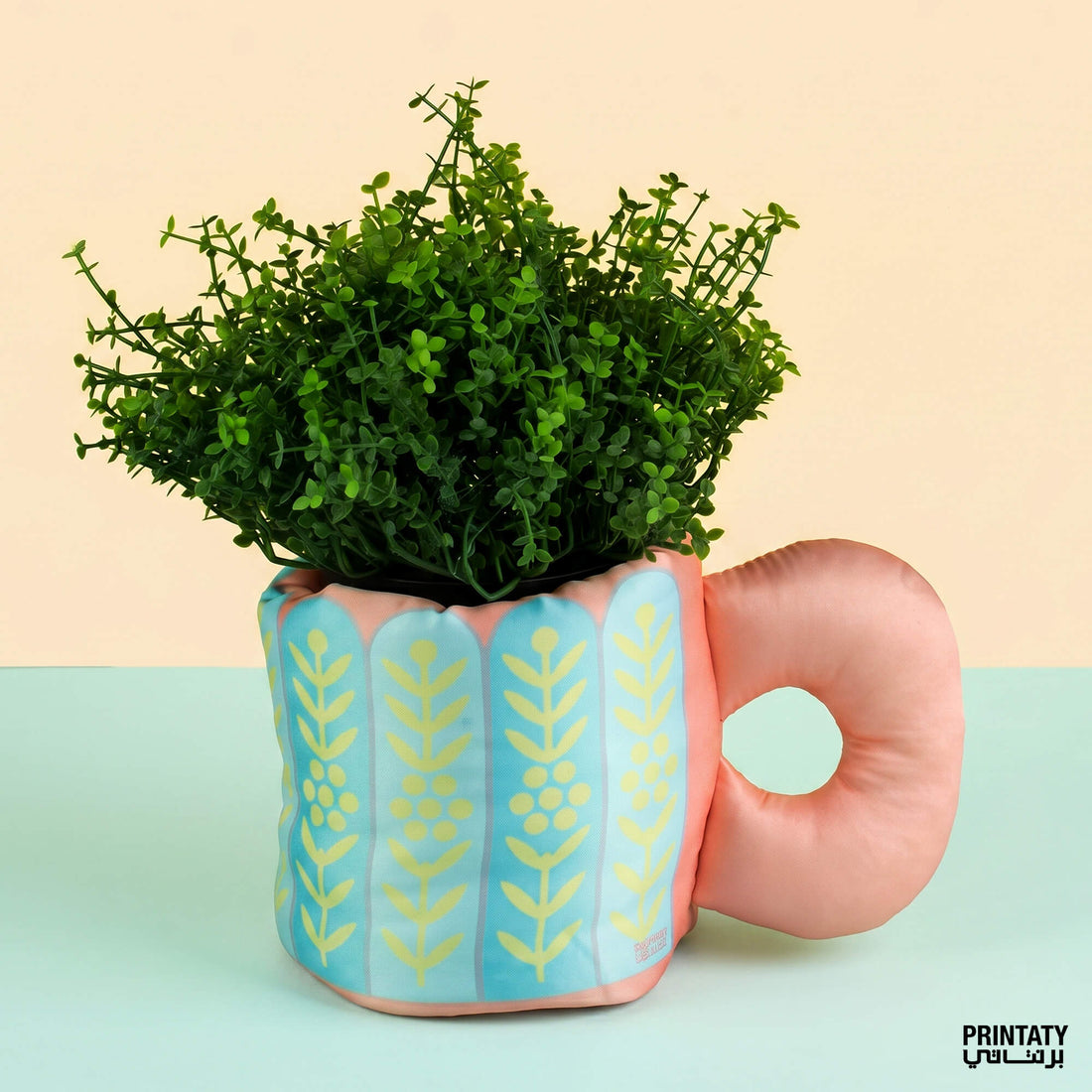 أكواب قماش منتفخة : نقوش دهن عود (أخضر)