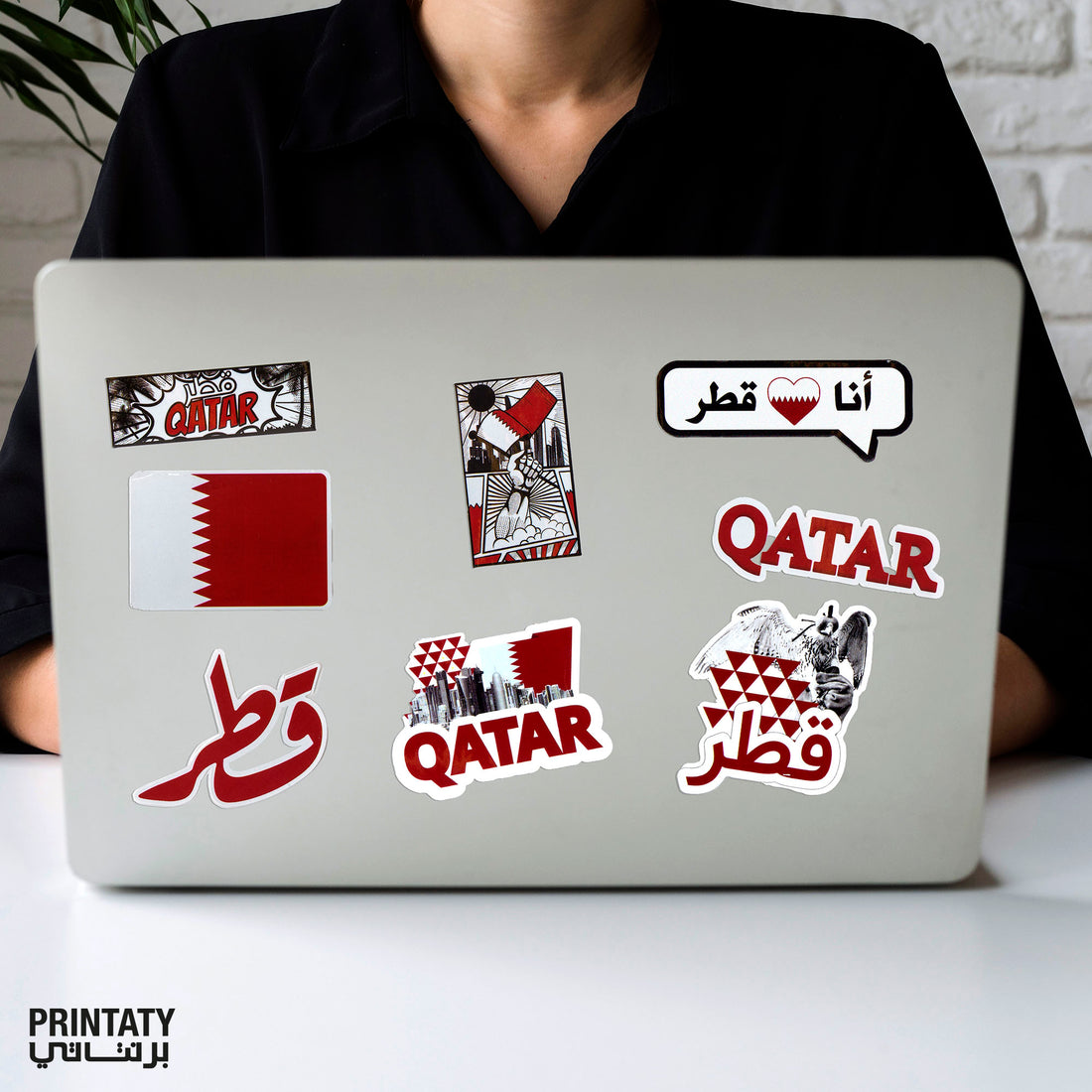 مجموعة ملصقات قطر