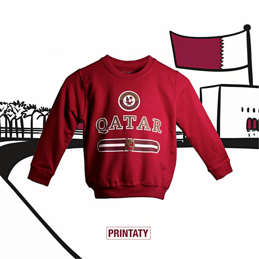 تيشرت شتوي : شعار قطر - برنتاتي Printaty
